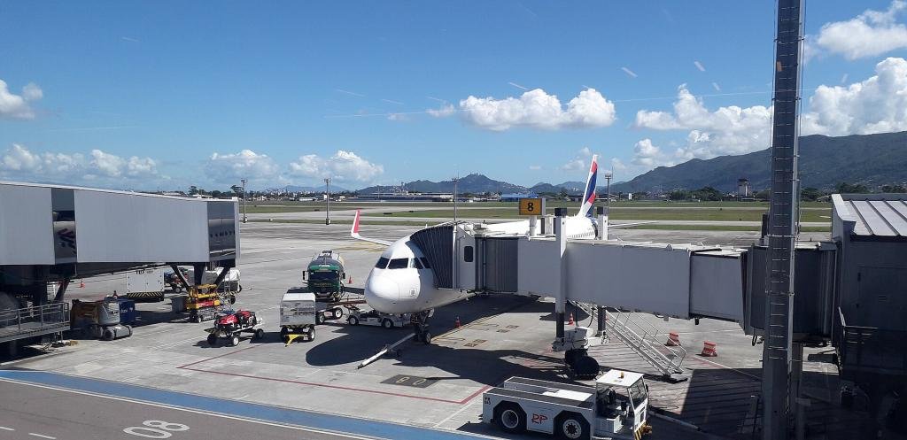 Avião no Aeroporto de Florianópolis